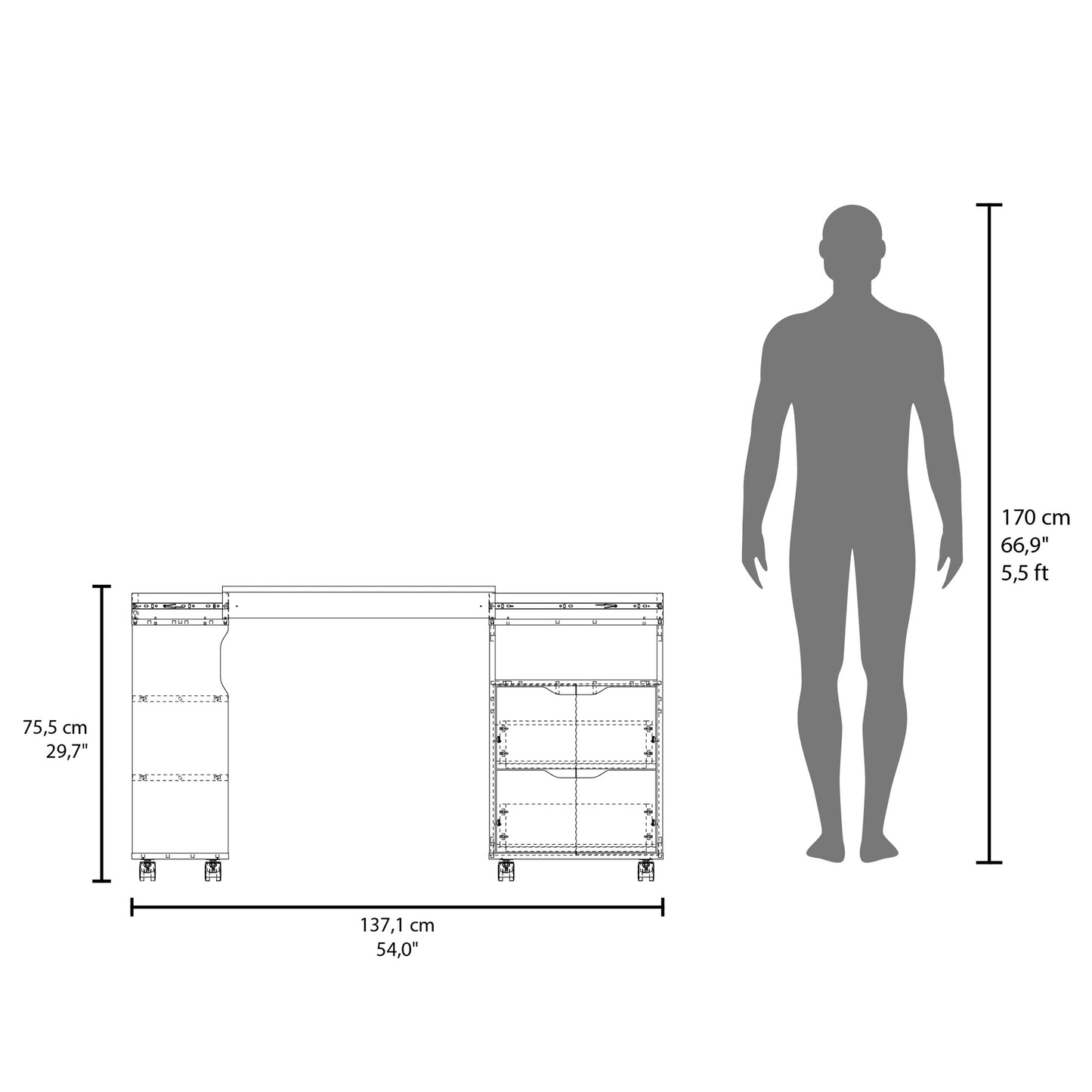 Extendable Desk San Diego for Office