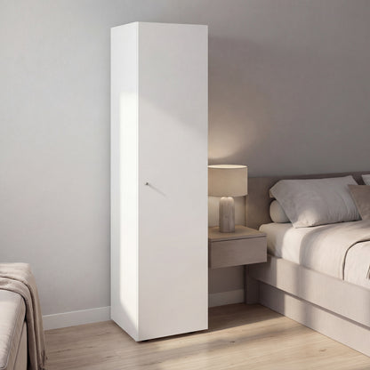 Home Linen Freestanding Tall Cabinet with Single Door and 4 Horizontal Storage Shelves, Cabinet for Bathroom, Bedroom or Laundry Room
