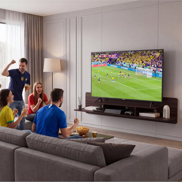 Marquis Floating TV Stand with Open Shelves, Modern Media Console for Living Room or Entertainment Area