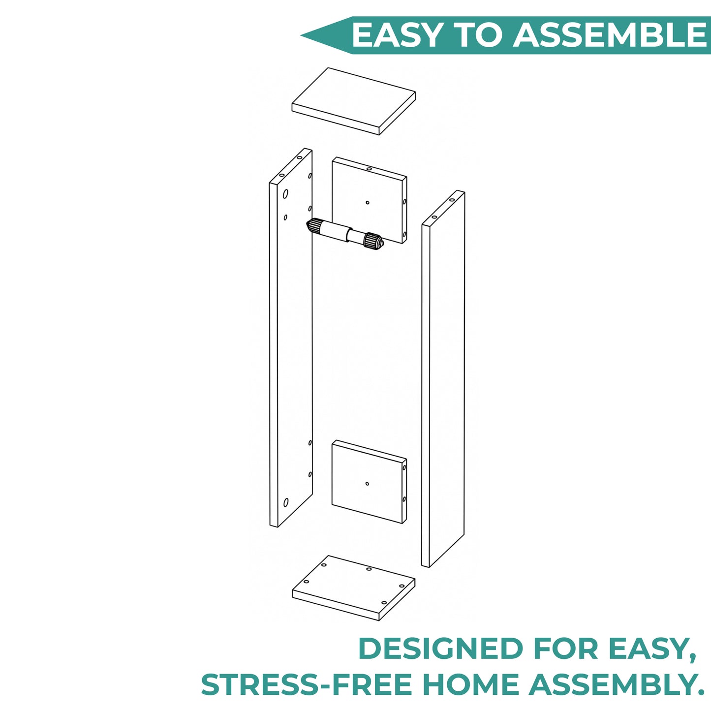 TUHOME Bali 28-Inch Toilet Paper Holder Shelf Organizer with Multiple Roll Compartments and Upper Storage Surface, Slim Space-Saving Bathroom Organizer for Tight Areas in Bathrooms, Living Rooms or Kitchens