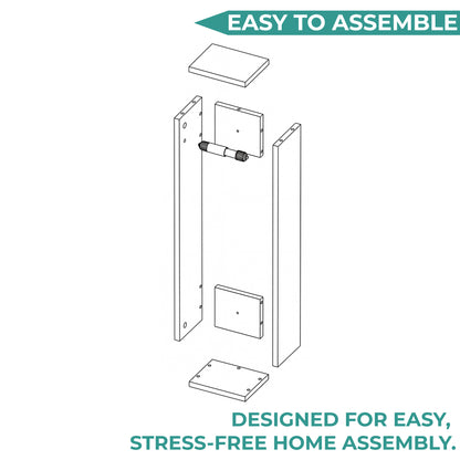 TUHOME Bali 28-Inch Toilet Paper Holder Shelf Organizer with Multiple Roll Compartments and Upper Storage Surface, Slim Space-Saving Bathroom Organizer for Tight Areas in Bathrooms, Living Rooms or Kitchens