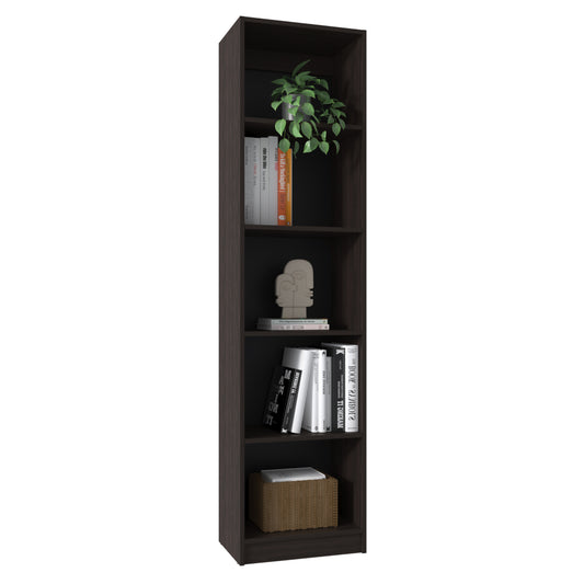 Home Slim 5-Shelf Narrow Bookcase with Open Shelves, Freestanding Modern Storage Solution for Living Rooms, Offices, or Bedrooms, Stylish and Practical Bookcase with Clean Lines and Sturdy Construction