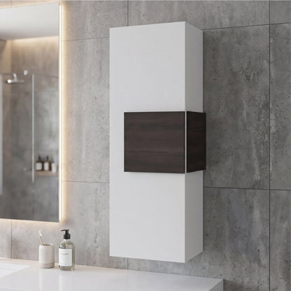 Vanguard Wall-Mounted Single Door Medicine Cabinet with 3 Interior Storage Shleves, Space-Saving Bathroom Storage Organizer with Concealed Shelving