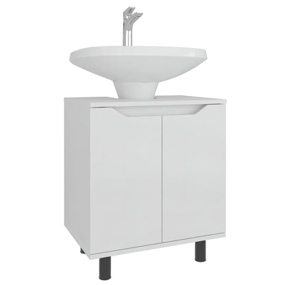 Marlo Under Sink Cabinet with Two Doors and Interior Storage Shelves, Cut-Out Back, 22” Wide Freestanding Modern Bathroom Storage, Compact and Stylish Solution for Small Bathrooms, Powder Rooms, or Guest Spaces