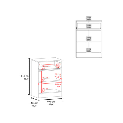 Mayorca Multistorage Pantry Cabinet, One Drawer, Two Interior Shelves