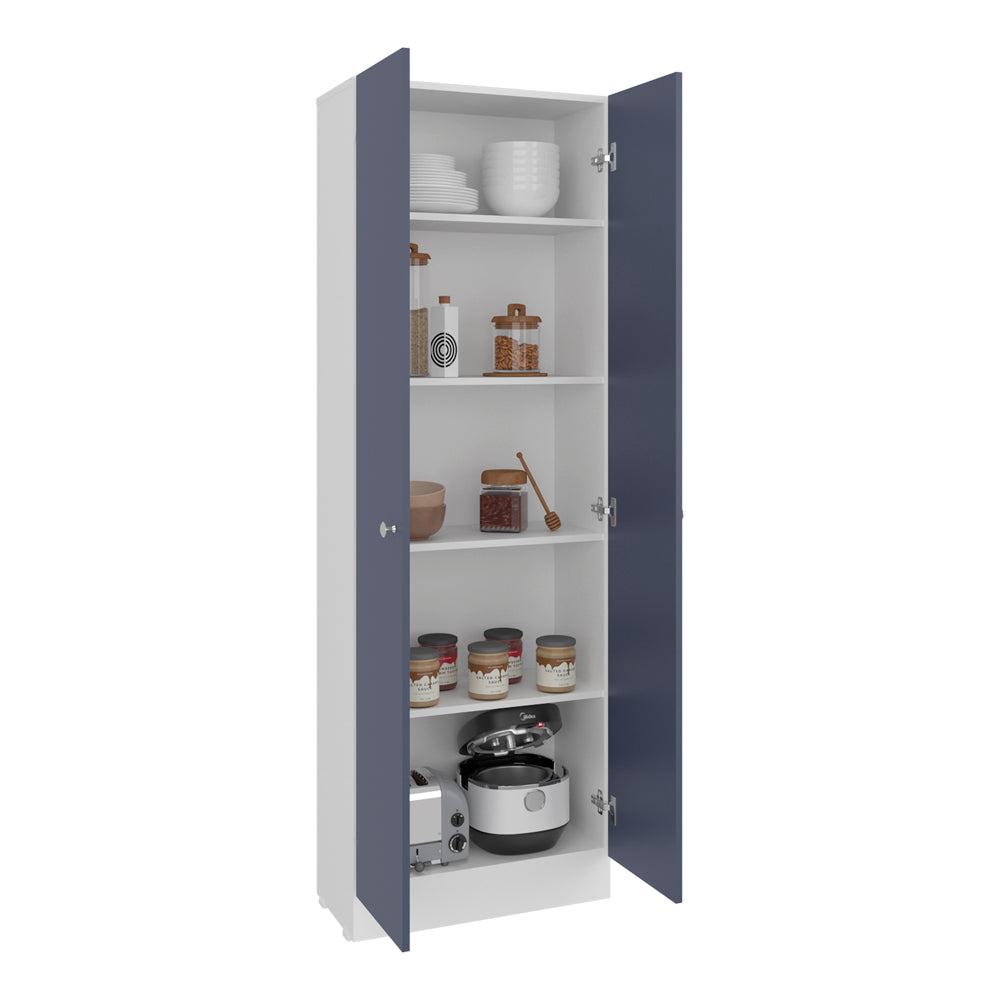 Tuhome Lambardi Tall Multistorage Cabinet with Double Door Design, Five Deep Interior Shelves, Freestanding Vertical Storage Solution for Kitchens, Laundry Rooms, Bedrooms or Utility Areas to Maximize Home Organization