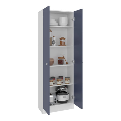 Tuhome Lambardi Tall Multistorage Cabinet with Double Door Design, Five Deep Interior Shelves, Freestanding Vertical Storage Solution for Kitchens, Laundry Rooms, Bedrooms or Utility Areas to Maximize Home Organization