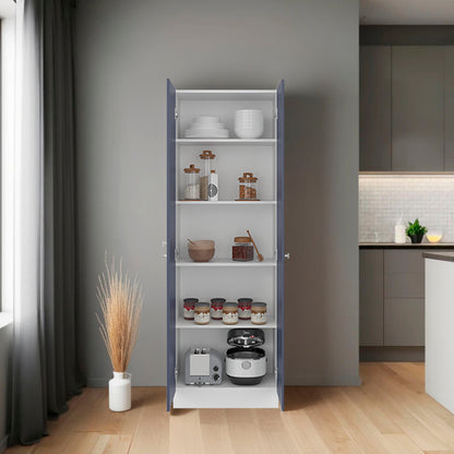 Tuhome Lambardi Tall Multistorage Cabinet with Double Door Design, Five Deep Interior Shelves, Freestanding Vertical Storage Solution for Kitchens, Laundry Rooms, Bedrooms or Utility Areas to Maximize Home Organization