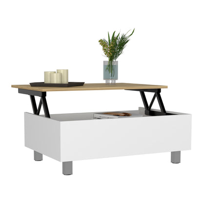 Tuhome Gambia Modern Lift-Top Coffee Table with Hidden Storage, Multi-Function Center Table, Ideal for Living Room, Stylish and Functional Design