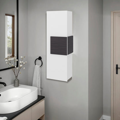 Vanguard Wall-Mounted Single Door Medicine Cabinet with 3 Interior Storage Shleves, Space-Saving Bathroom Storage Organizer with Concealed Shelving