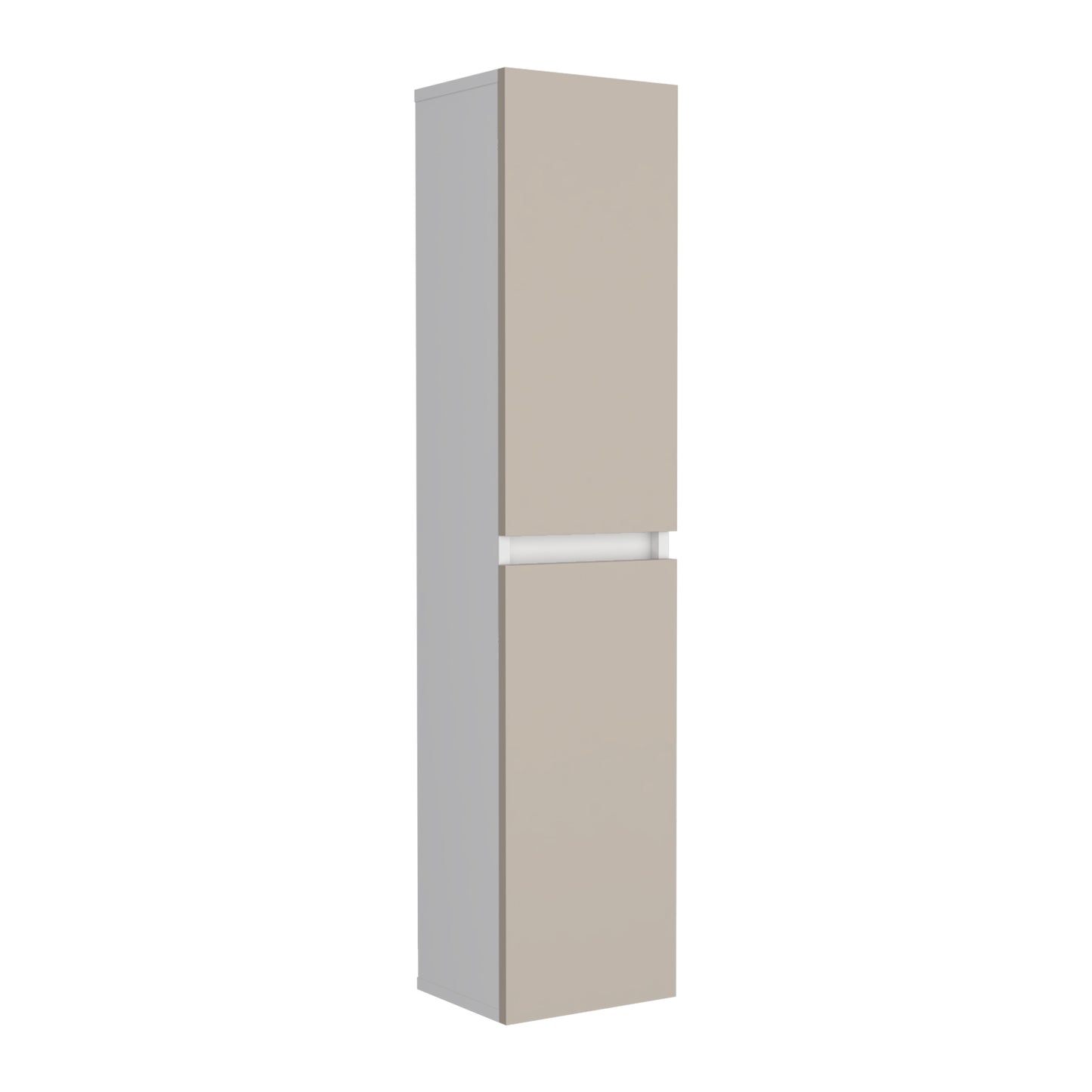 High Two-Door Wall Cabinet With Interior Shelf Vertical Storage