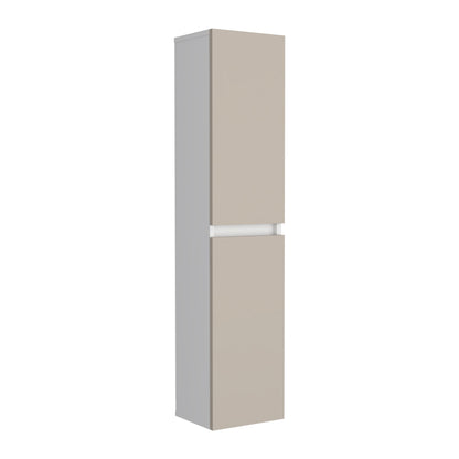 High Two-Door Wall Cabinet With Interior Shelf Vertical Storage
