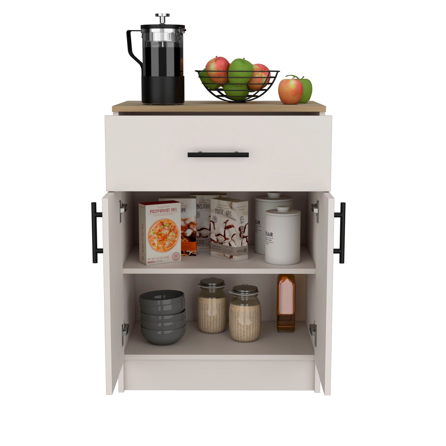 Mayorca Multistorage Pantry Cabinet, One Drawer, Two Interior Shelves