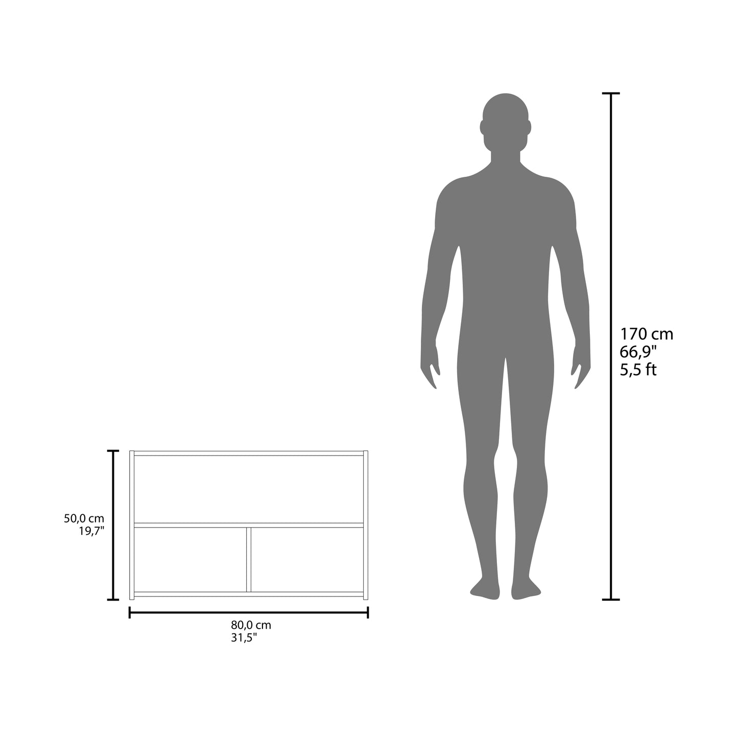 Bouti 19.7" H x 31.5" W Double Door Mirror Medicine Cabinet, Three interior Shelves for Bathroom, Kitchen