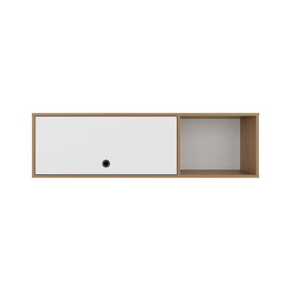 Sahara 47" Wide One - Door Wall Cabinet With Three Shelves And Pull Up Door For Home Office, Living Room, Kitchen, Garage
