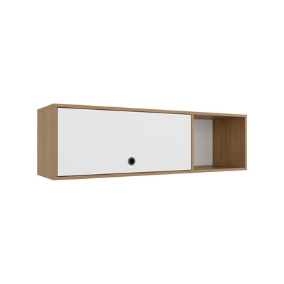 Sahara 47" Wide One - Door Wall Cabinet With Three Shelves And Pull Up Door For Home Office, Living Room, Kitchen, Garage