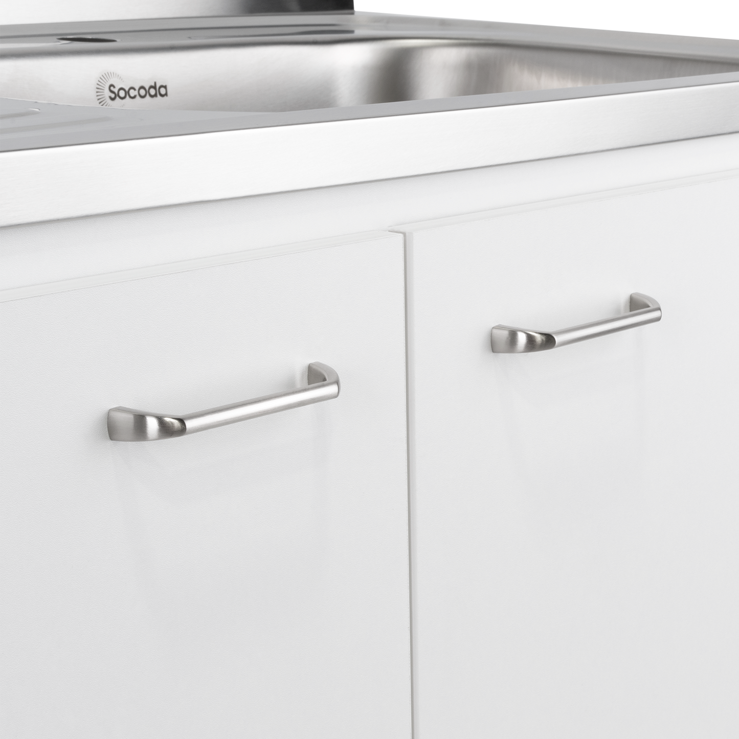 Napoles Utility Sink, Two Shelves, Double Door Cabinet