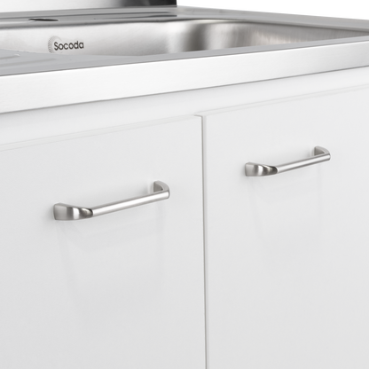 Napoles Utility Sink, Two Shelves, Double Door Cabinet
