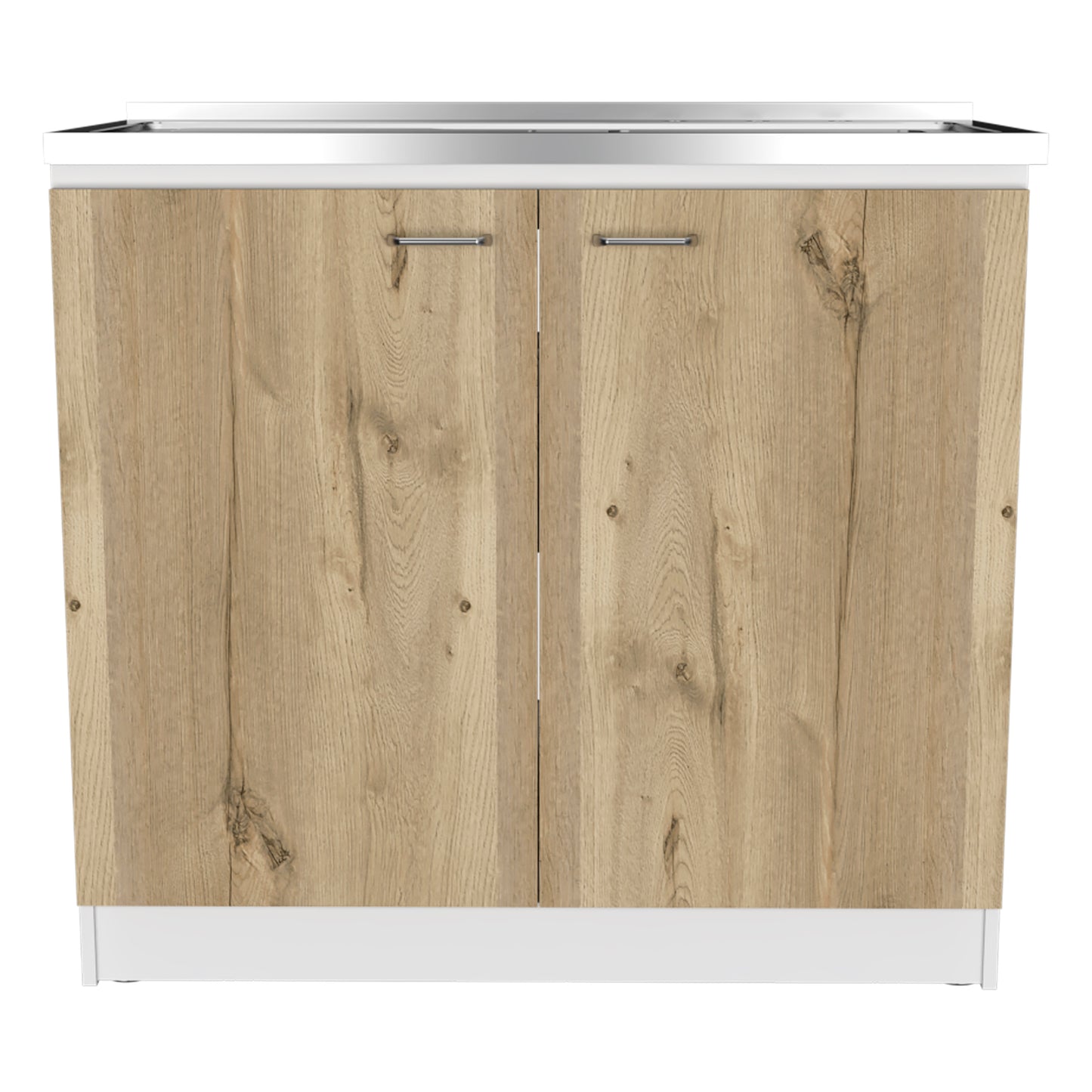 Napoles Utility Sink, Two Shelves, Double Door Cabinet