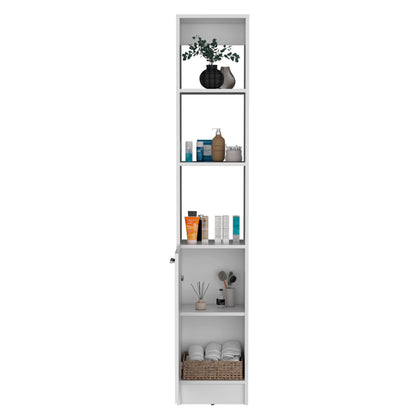 Parks Linen Bathroom Storage Cabinet with one Doors, Tall Bathroom Cabinet with 6 Shelves, for Bathroom, Living Room, Kitchen