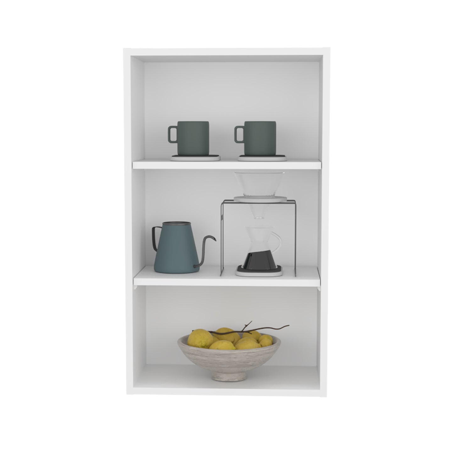 Eco 36" High Open 3-Tier Wall Cabinet, Wall Shelf, Storage Cabinet, Cube Shelf Bedroom, Office, Living Room, Garage