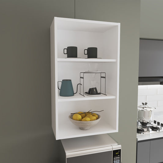 Eco 36" High Open 3-Tier Wall Cabinet, Wall Shelf, Storage Cabinet, Cube Shelf Bedroom, Office, Living Room, Garage