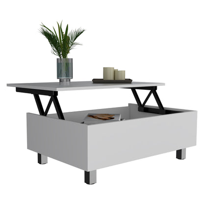 Tuhome Gambia Modern Lift-Top Coffee Table with Hidden Storage, Multi-Function Center Table, Ideal for Living Room, Stylish and Functional Design