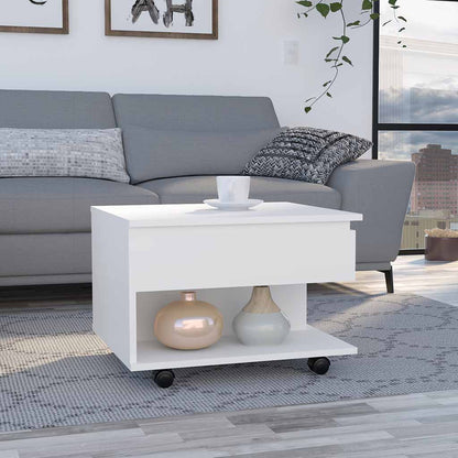 Romano Lift Top Coffee Table, Casters, One Shelf