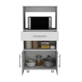 Worland Pantry Cabinet with Microwave Stand