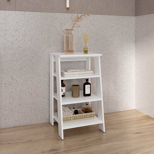 Bathbi Ladder Shelf  Organizer for Bathroom, Side Table, Living room 30" High  4-Tier