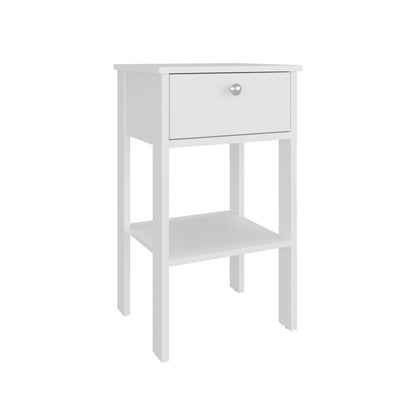 Newcastle Nightstand With One Drawer And Open Shelf, Modern Bedside Table