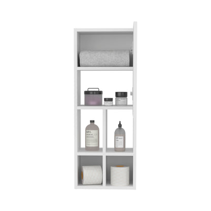 Niwot Wall Bathroom Cabinet, One Door, Organizer For Toiletries And Towels