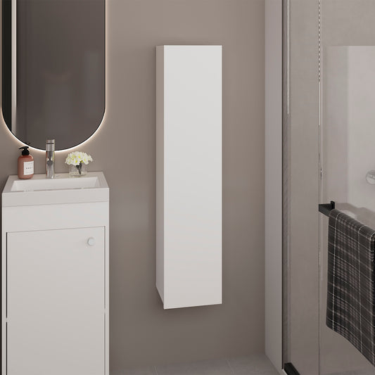 43" High One Door Wall Cabinet, Bathroom Wall Mounted Storage with 3 Adjustable Shelves, Space-Saving Vertical Organizer for Toiletries, Towels & Essentials, Modern Ready-to-Assemble Unit