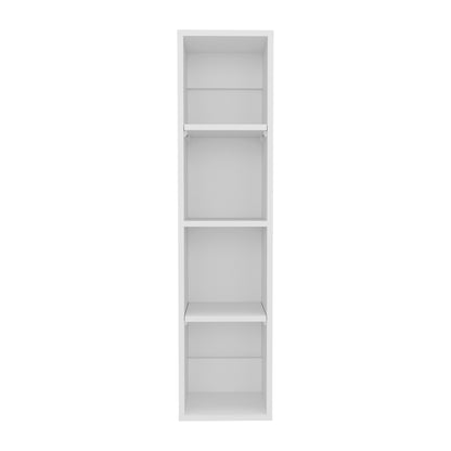 40" High Wall Cabinet, Vertical Wall-Mounted Storage Tower with 4 Spacious Shelves, Slim Bathroom Organizer for Toiletries & Towels, Space-Saving Modern Cabinet, Easy Assembly