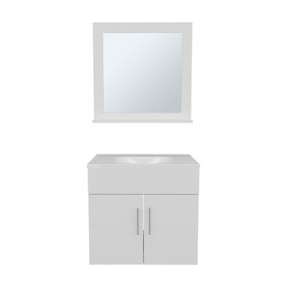 Blake Bathroom Mirror Cabinet, Wall-Mounted Storage With Two Interior Shelves