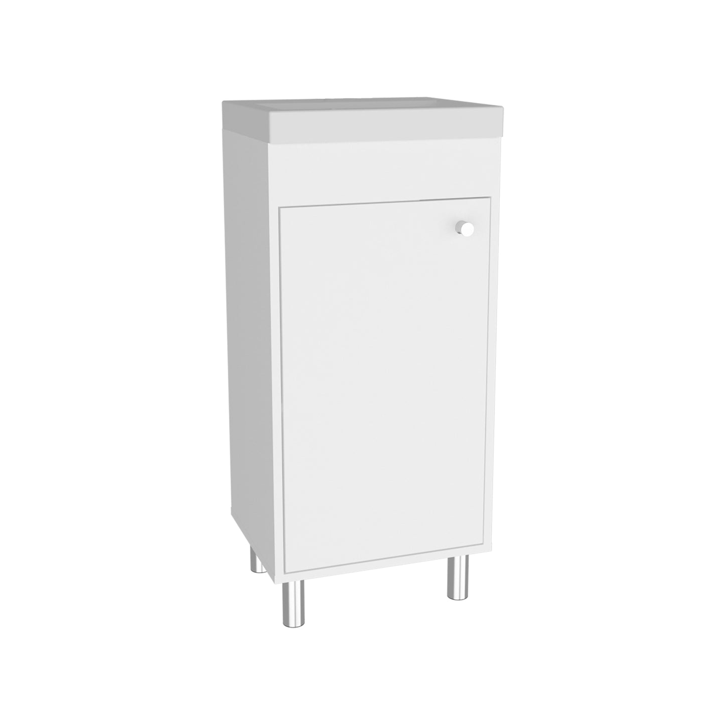 Rivera Freestanding Bathroom Vanity With One Door, Two Shelves, Sink Base Cabinet