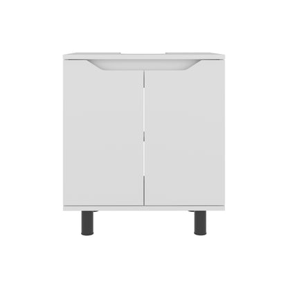 Marlo Under Sink Cabinet with Two Doors and Interior Storage Shelves, Cut-Out Back, 22” Wide Freestanding, Modern Bathroom Storage