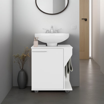 Phillips Under Sink Cabinet, Double Door Storage with Open Back for Pipes, Wide Unit, Freestanding Cabinet