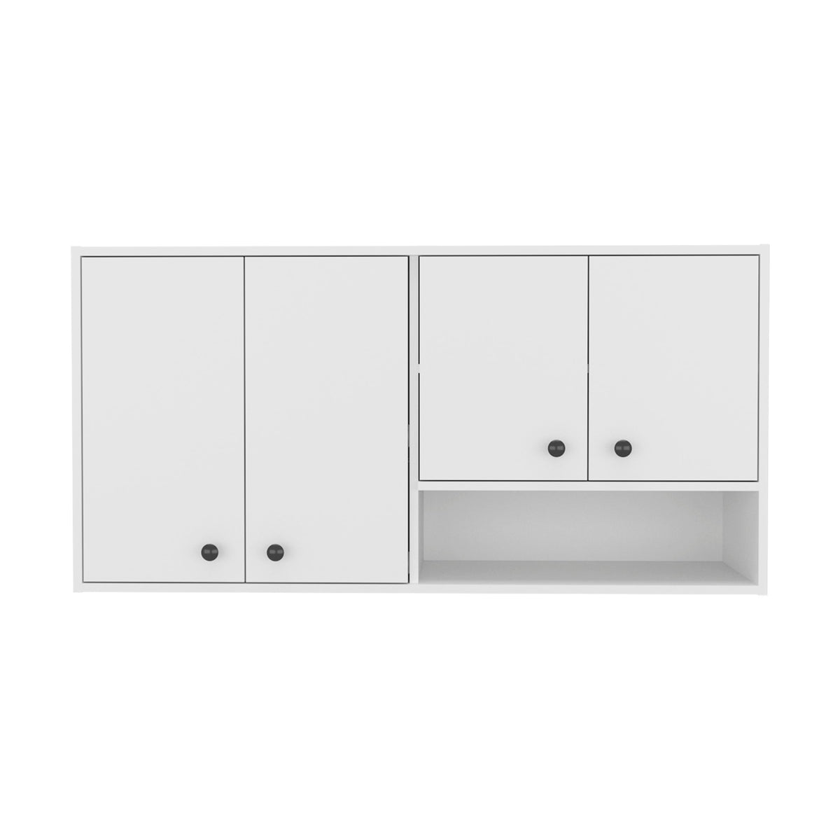 Napoleon Wall-Mounted Kitchen Cabinet with 4 Door Closed Sto - White
