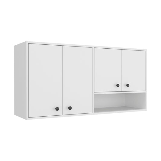 Napoleon Wall-Mounted Kitchen Cabinet with 4 Door Closed Sto - White