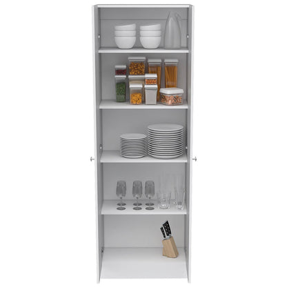 Lombardi Tall Cabinet with Five Drawers, Kitchen Pantry