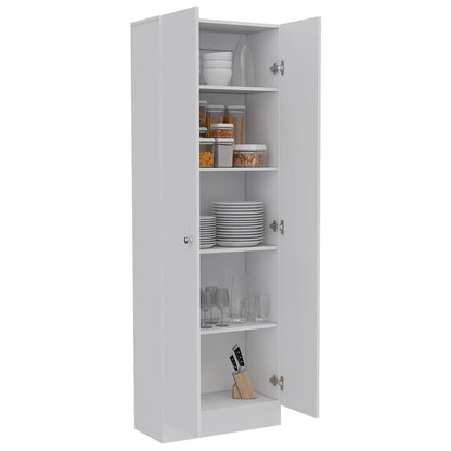 Lombardi Tall Cabinet with Five Drawers, Kitchen Pantry