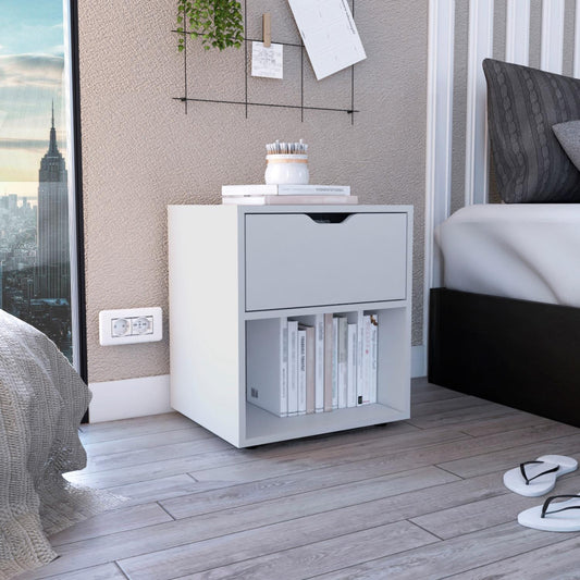 Aberdeeen 19.7-Inch High Nightstand White