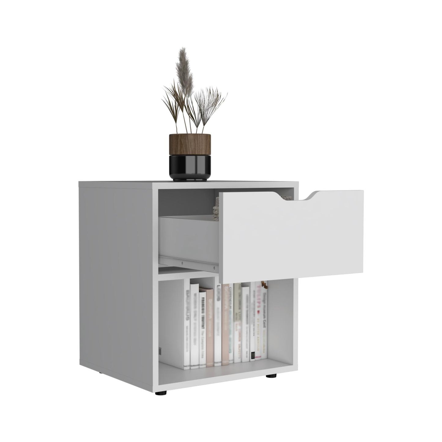 Aberdeeen 19.7-Inch High Nightstand White