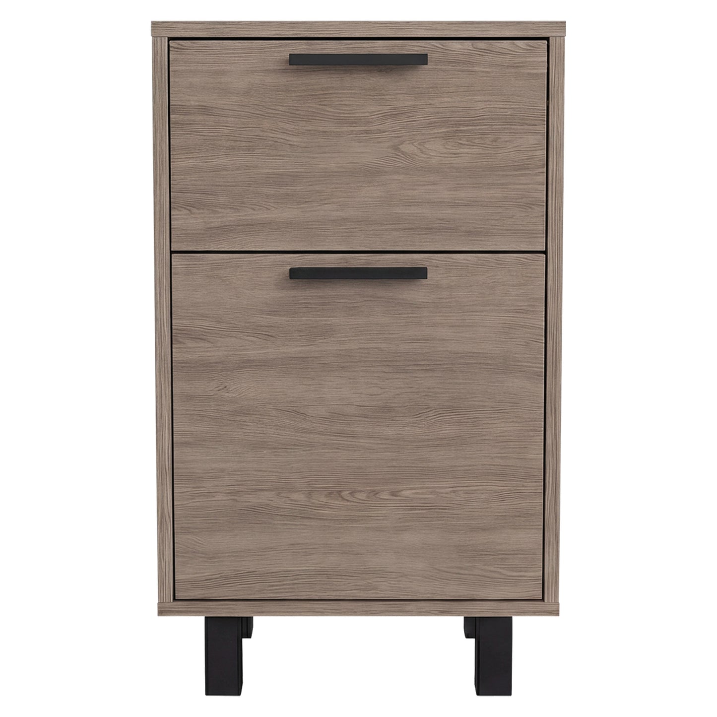 Secret Compact Nightstand with One Standard Drawer, Hidden Side Drawer and Storage Cabinet