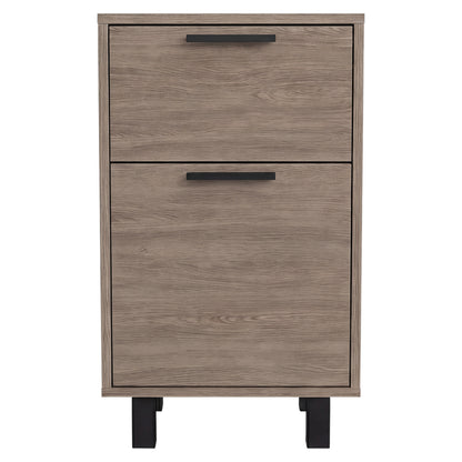Secret Compact Nightstand with One Standard Drawer, Hidden Side Drawer and Storage Cabinet