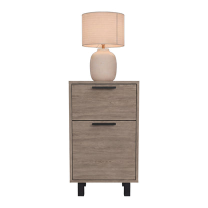 Secret Compact Nightstand with One Standard Drawer, Hidden Side Drawer and Storage Cabinet