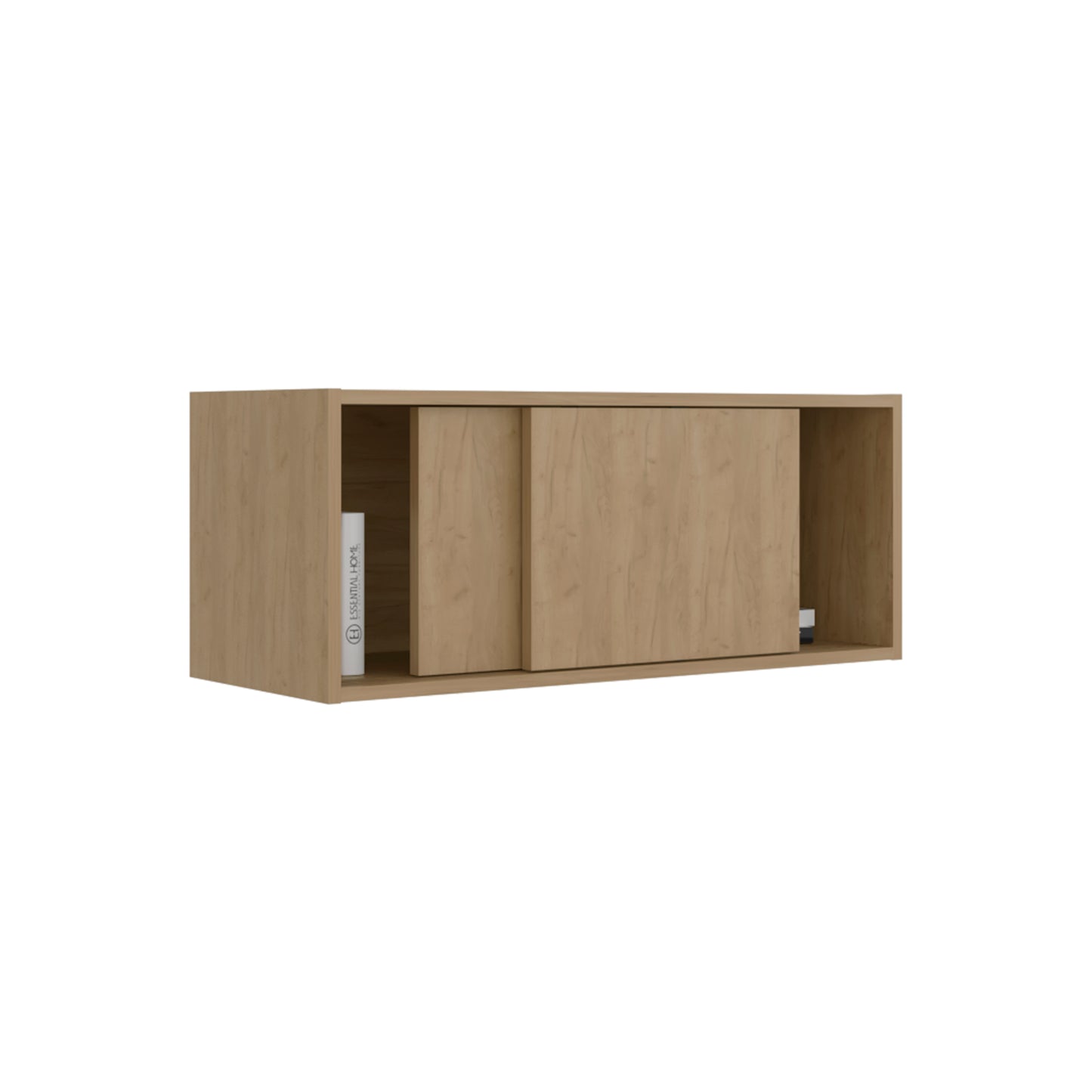 Note 32-Inch Wide Wall Storage Cabinet with Sliding Doors, Compact Wall-Mounted Storage Option for Bedroom, Office, Living Room or Garage Organization