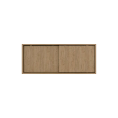 Note 32-Inch Wide Wall Storage Cabinet with Sliding Doors, Compact Wall-Mounted Storage Option for Bedroom, Office, Living Room or Garage Organization