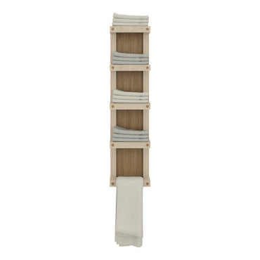 Arlington 5-Tier Wall Towel Rack, Vertical Storage Organizer for Bathroom Towels and Accessories